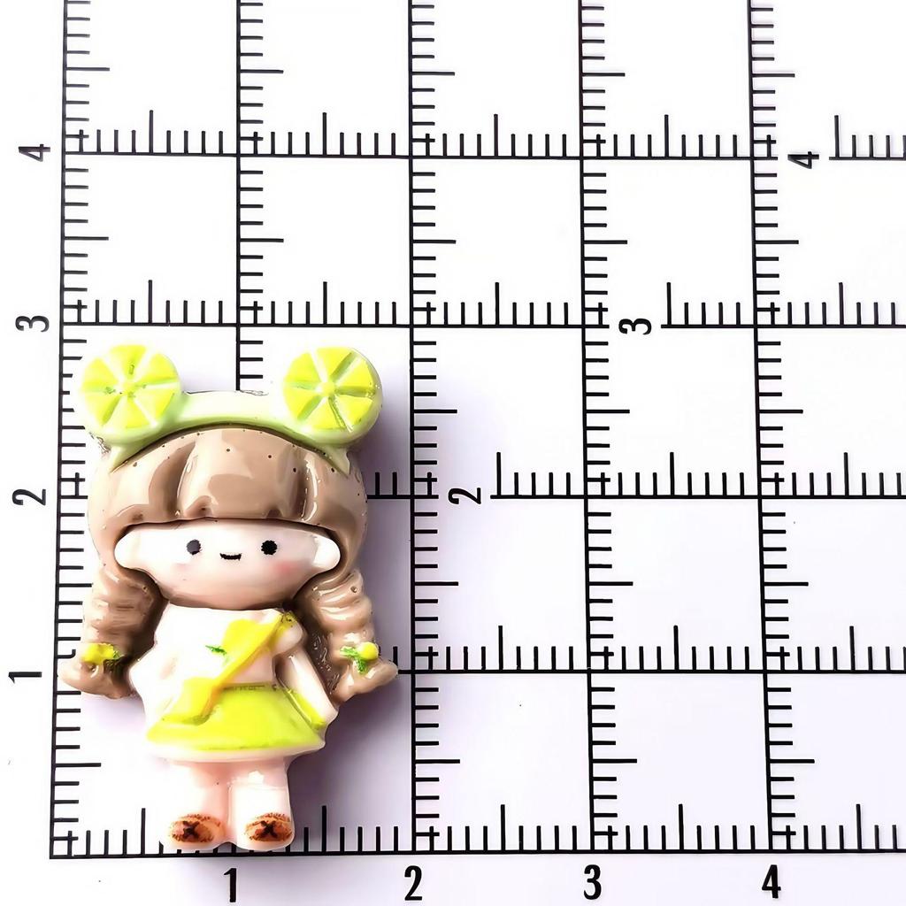 Cute Cartoon Fruit Girl Shoe Buckles & Hair Clips - Resin DIY Accessories