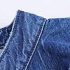 Women's Casual Fashion Lace Trim Denim Shirt - Elegant and Versatile
