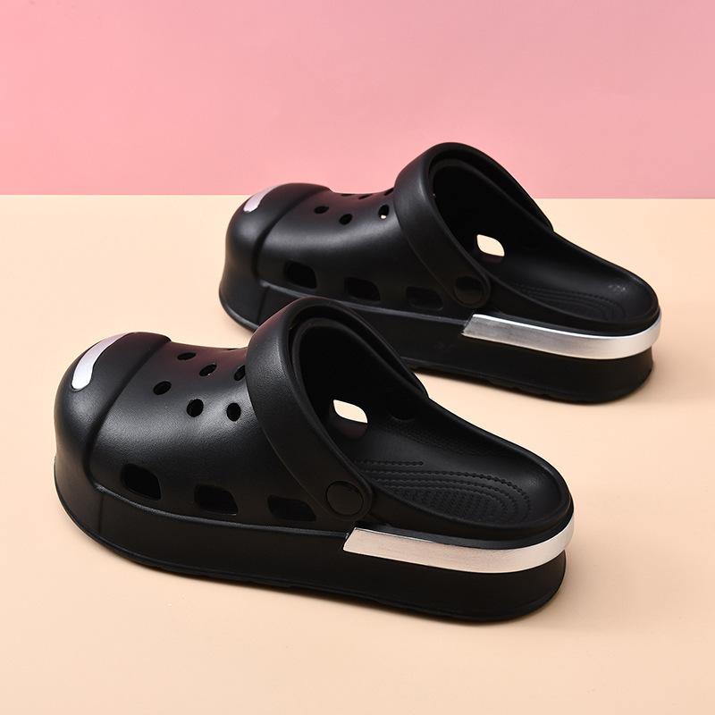 Hole shoes women's summer wear high-end thick-soled breathable sandals EVA non-slip and deodorant couples beach sandals