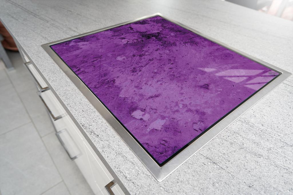 TAGLIERE IN VETRO 52x30 VIOLA