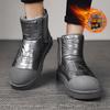 Winter High Top and Pile Warm Snow Boots for Men Outdoor Thick Sole Tide with Thick Cotton Shoes for Men D572