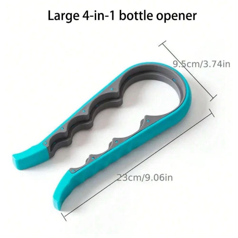 Deschizător de borcane Cheie de prindere ușoară 4 în 1, la îndemână, economisește rezistență, cutie de bere, deschizători de capace de sticle, unelte de răsucire a capacului, instrumente portabile de bucătărie