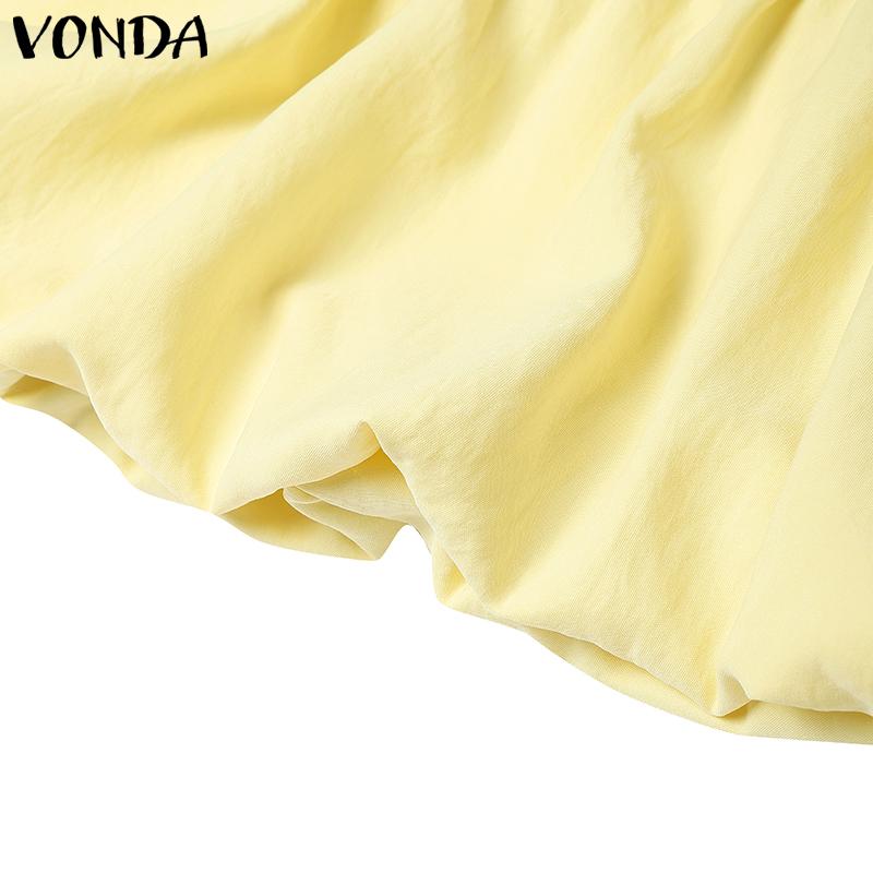 VONDA Women Strap Sleeveless Ruffled Casual Pleated Tank Tops