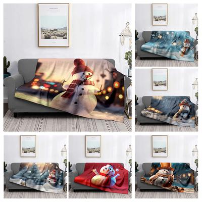 Home Decoration Plush Throw Sofa Blanket Bedspread Bed Fluffy Soft Blankets Decor Plaid Modern Halloween Merry Christmas Winter