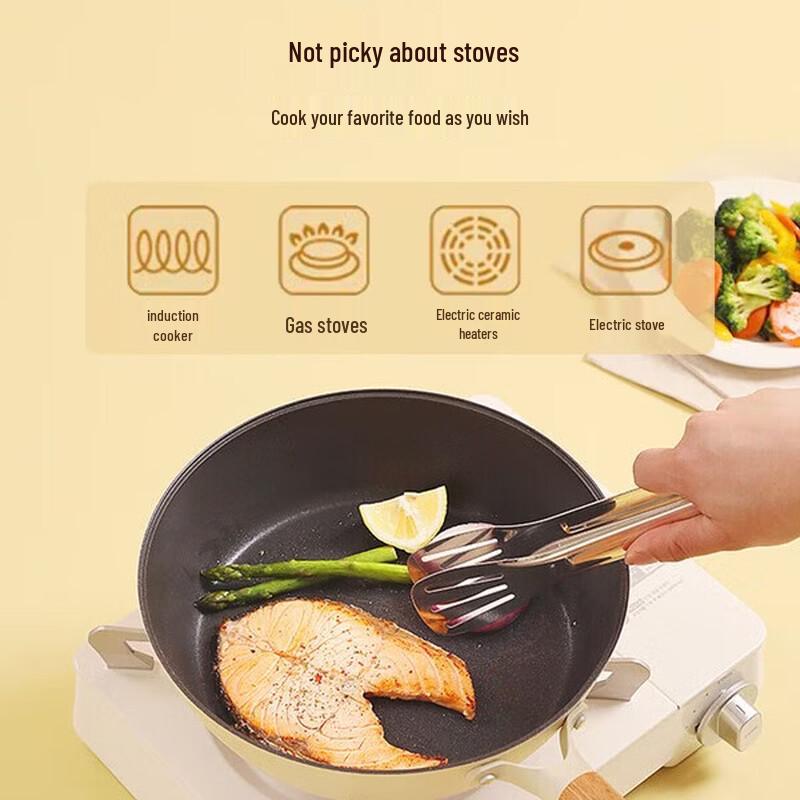 Sanhe 24cm Non-Stick Deep Frying Pan with Detachable Handle