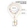 Ingemark 3Pcs/Set Colorful Acrylic Rhinestone Jesus Cross Pendant Necklace Men 2025 New Creative Hip Hop Unisex Y2K Jewelry Gift