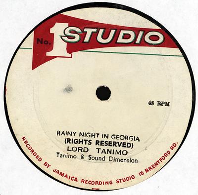 LP Record LORD TANIMO & SOUND DIMENSION / THE - Rainy Night In Georgia / Stop Cryin NONE Studio One 1977 Jamaica Reggae, Ska & Dub Used