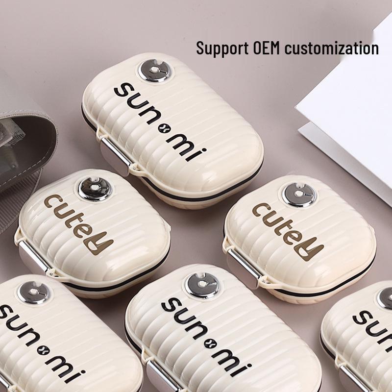 Tragbarer wasserdichter Wochen-Pillenspender: 7-Tage, 3-mal täglich Mini-Handgepäckbox