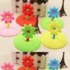 Dustproof Water Drinking Cup Lid Cartoon Glass Mugs Cap Flowers Adorn Silicone Cup Cover  Milk