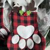 Antler Bones Christmas Stocking & Ornament Gift Bag for Tree Decorations & Candy Gifts
