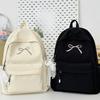 Mochila Bordada con Lazo Bolsa Portátil Gran Capacidad Mochilas Mujer Ligera Viaje Bolsas Bolsas para Mujer Estudiantes Mochila