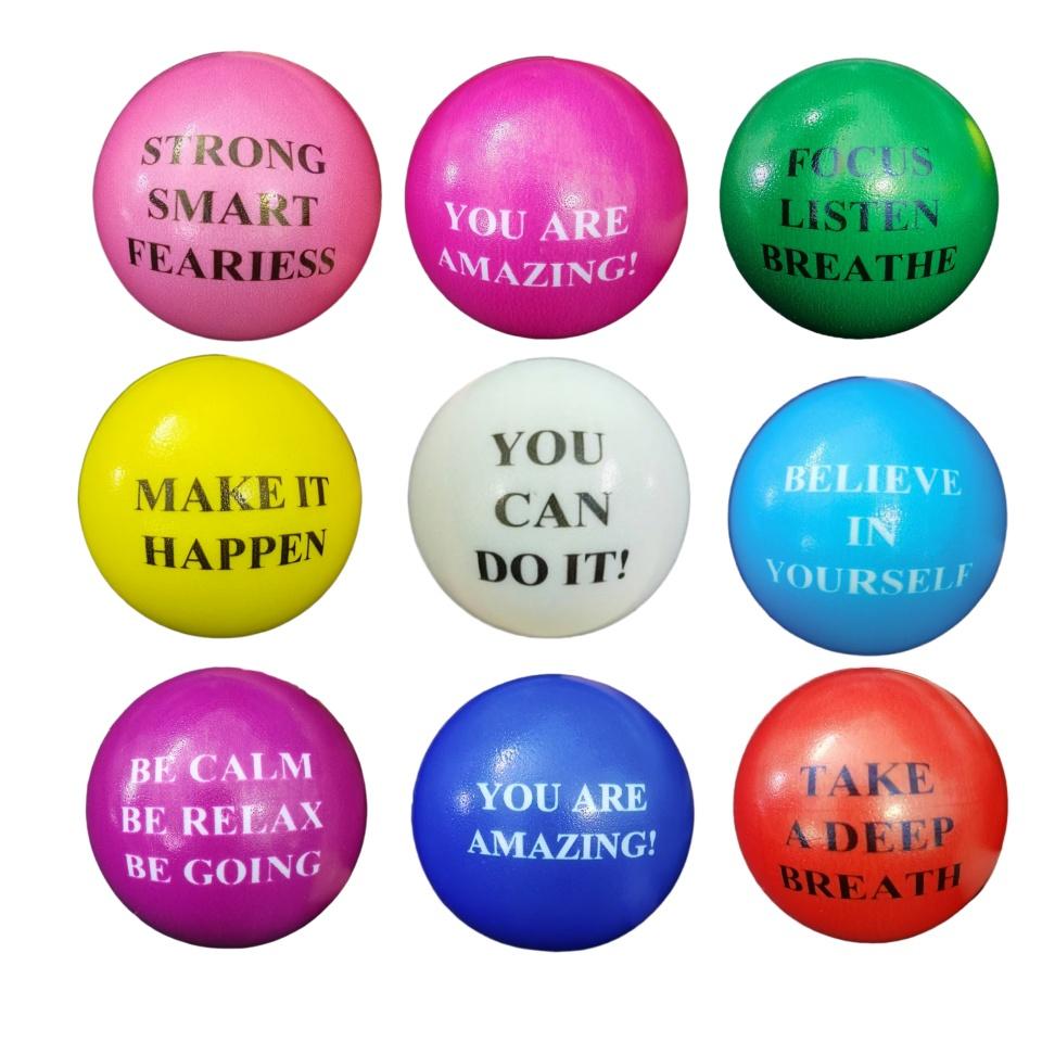 Inspirational Pressure Ball, Inspirational Fun Color Ball, Hand Exercise, Relieve Stress
