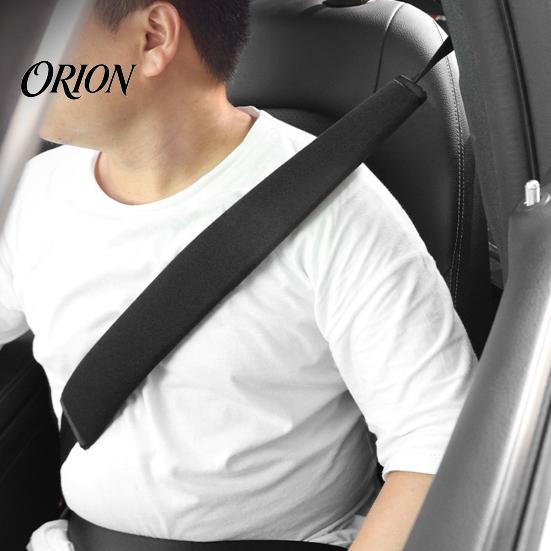 Black Protective Belt Sleeves Car Seat Shoulder Protector, Extended Breathable Polyester Pad, Quick Hook Protectors And Loop Installation Sleeve