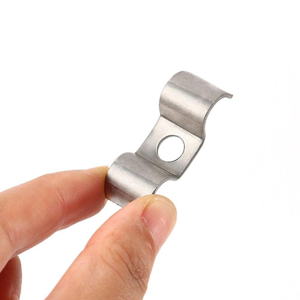 1Pcs Double Side M-Shaped Pipe Clamp Line/Wire/Tubing/Gas Hose Pipe Thickened Fixed Clamp 304 Stainless Steel Hardware Fastener