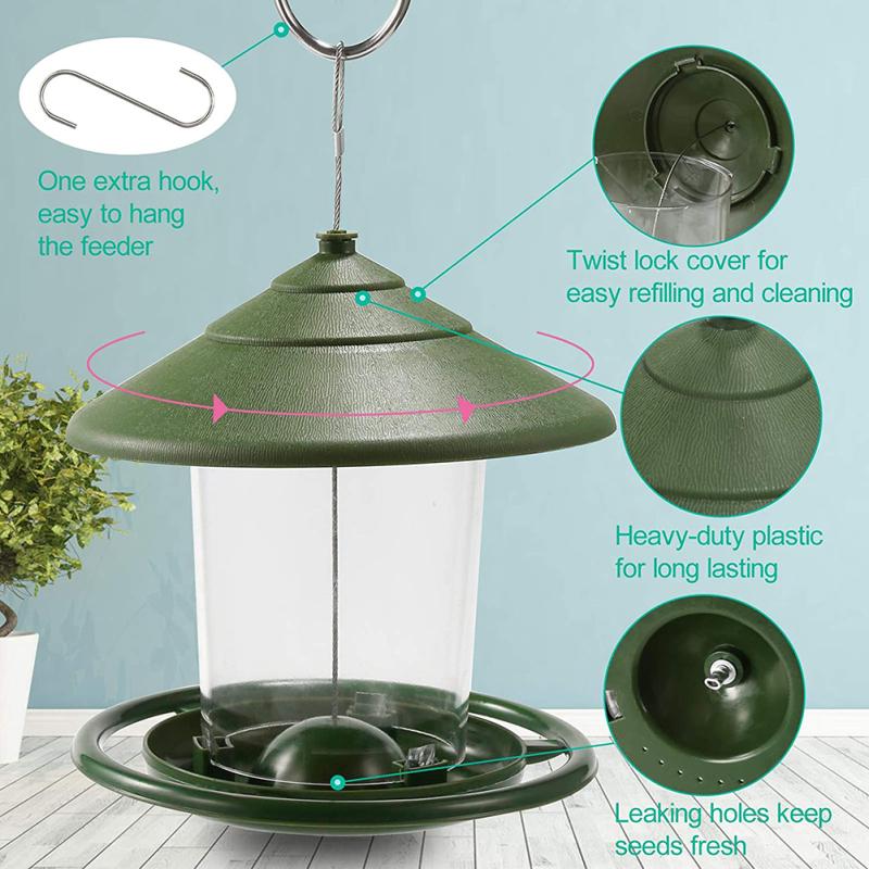 Automatic Bird  Feeder Outdoor Hanging Bird Feeder For Outdoor Garden Yard Decoration