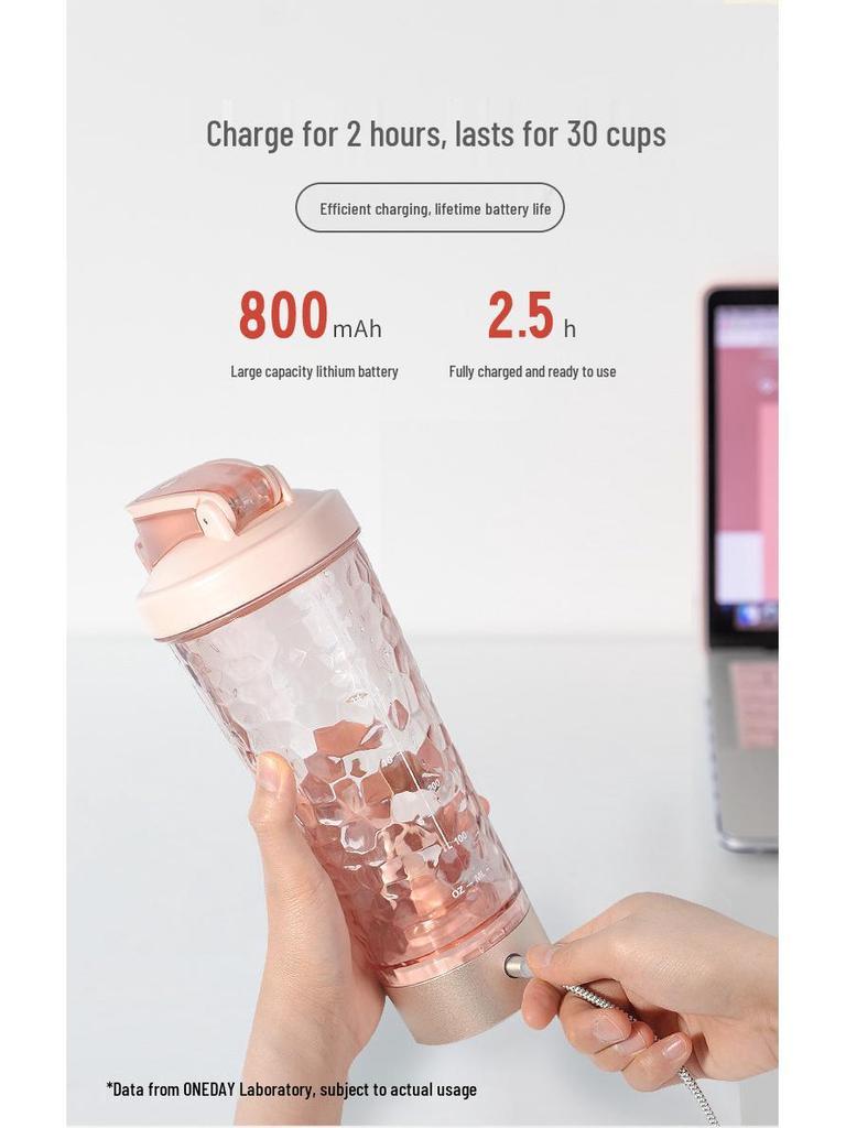 Rechargeable Electric Shaker Cup with Automatic Mixing for Coffee and Milk Powder