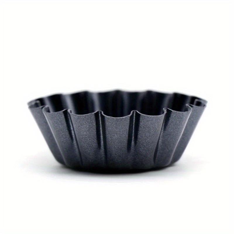 Carbon Steel Egg Tart Mold 3PCS Non Stick Thickened Chrysanthemum Lace Cake Pudding Baking Pan Set