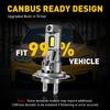 LED H7 Headlight Bulb Kit High Low Beam 30000LM Super Bright 6500K White