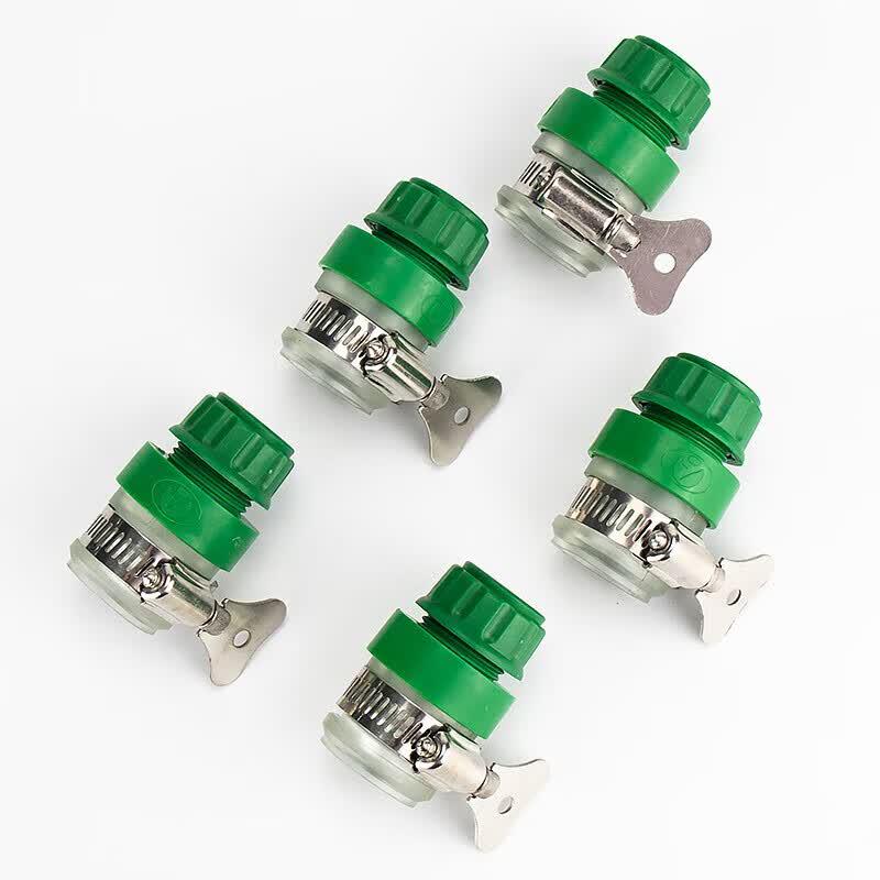 Ma Shi Fu 4-Point Universal Soft Plastic Water Hose & Faucet Connectors (5-Pack)
