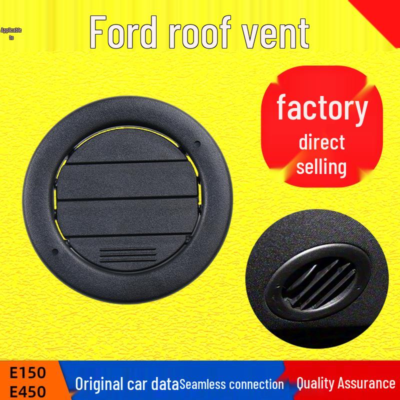 

Compatible Roof Air Vent Grille for Ford E-Series Van E450 E150 - Round Outlet Universal чорний