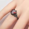 Gothic Punk Skull Heart Rings Engagement Black Rings for Women  Accessories Halloween Christmas Gifts Jewelry