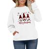 Women's Fashionable Casual Plus-Size Long Sleeve Pullover Printed Sweatshirt