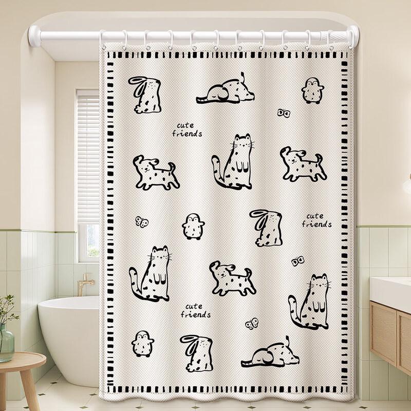 LIEI Waterproof Anti-mold Shower Curtain