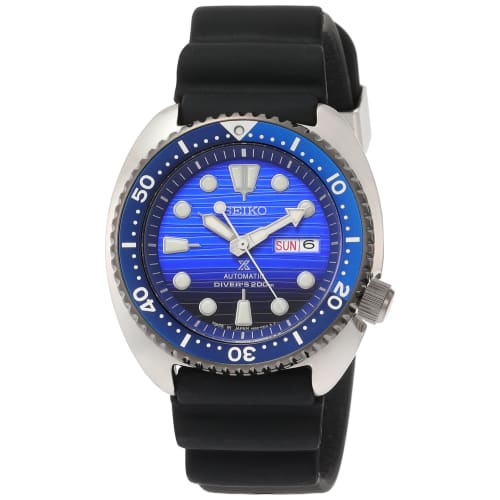 

Seiko Prospex Save the Ocean Model Mechanical Diver s Watch, Blue Dial, SBDY021, Men s, Black
