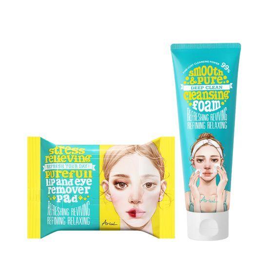 ARIUL Deep Clean Cleansing Special Offer (Cleansing Foam 120ml + Remover Pads 30)