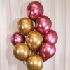 QAKGL 50 Pc Chrome Metal Color Party Decoration Balloons 12'' Latex Round Balloon Birthday Party  Balloons Metallic