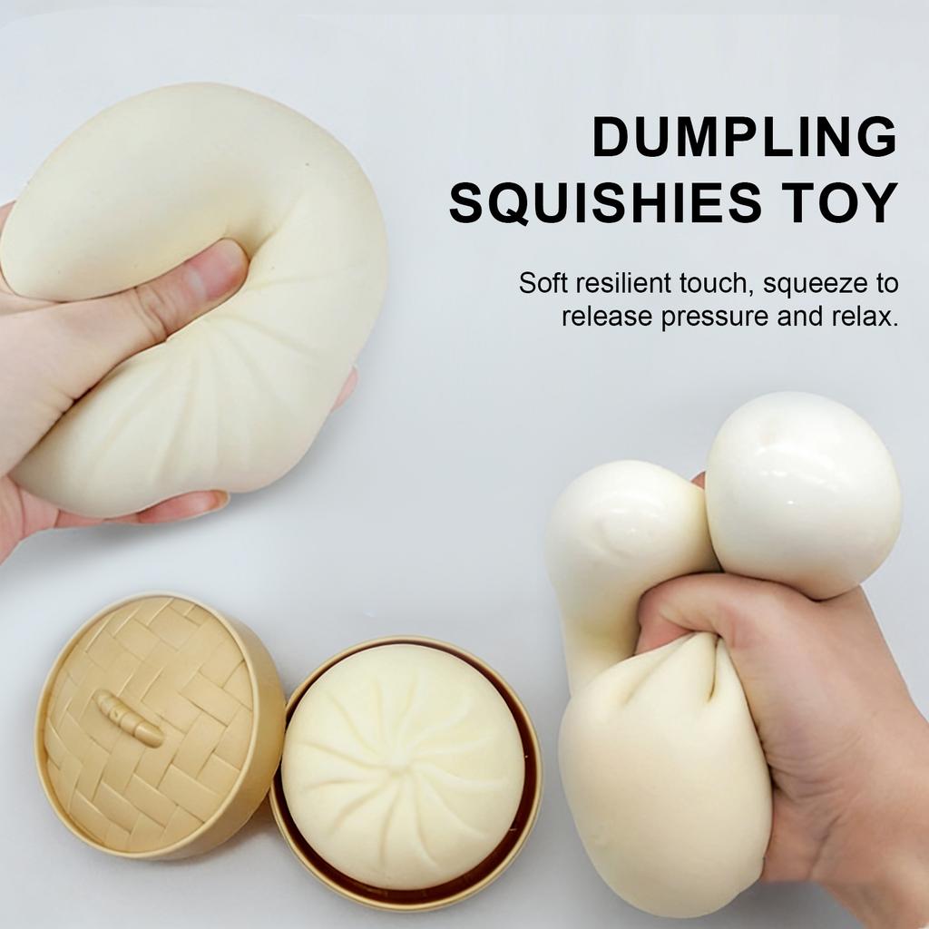 Juguete Squishies de Empanadilla Empanadillas Gigantes de Colores Juguete Sensorial Fidget con Vaporera de Alimentos para Adultos Premios de Aula Recuerdos de Fiesta