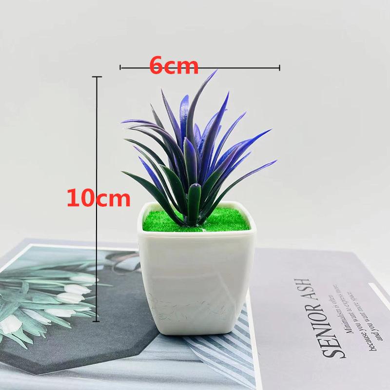 

Искусственные суккуленты Маленькие горшечные растения для декора Искусственные цветы Зеленые растения и Искусственные растения Purple sword grass