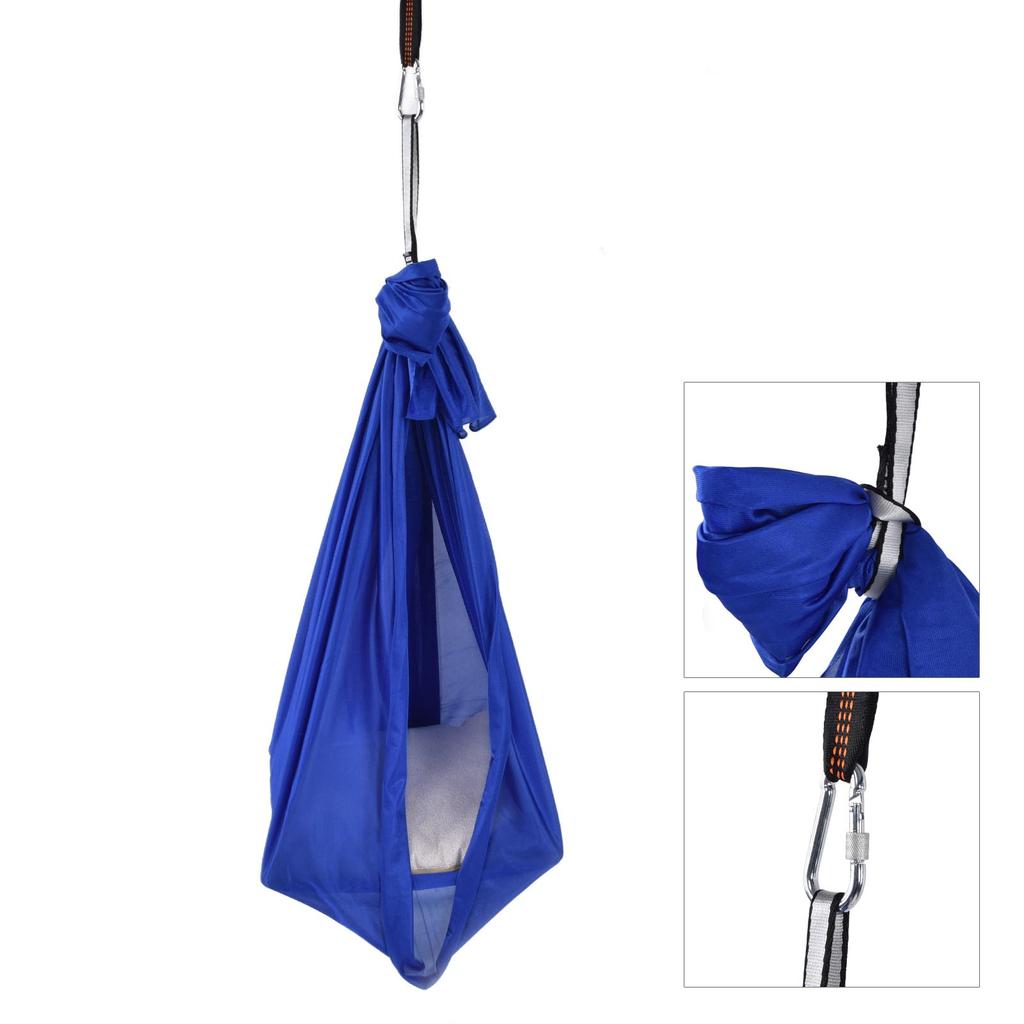 Yoga Hammock Durable Elastic 25KN Aerial Yoga Hammock with Daisy Chains O Ring for Body Firming