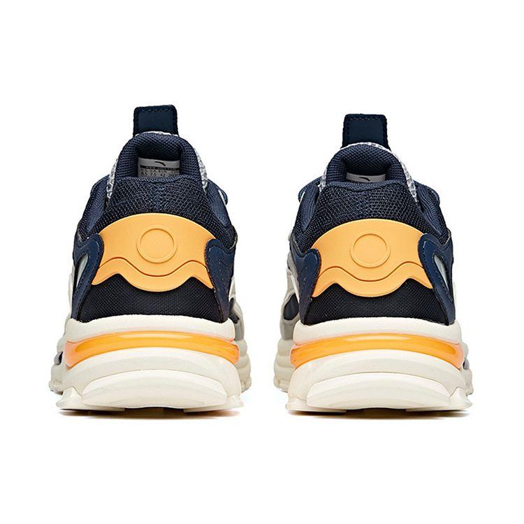 Anta Fashion Outdoor Shock Absorbing Non-Slip Wear-Resistant Breathable Low-Top Dad Shoes Men Sneaker Blue Gray White 112038899-3