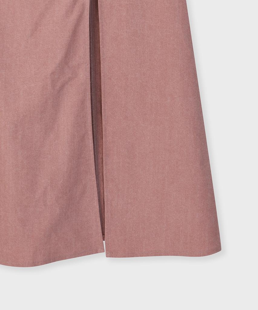 Pallet [Fallett X Lee] Long Slit Denim Dress Pink