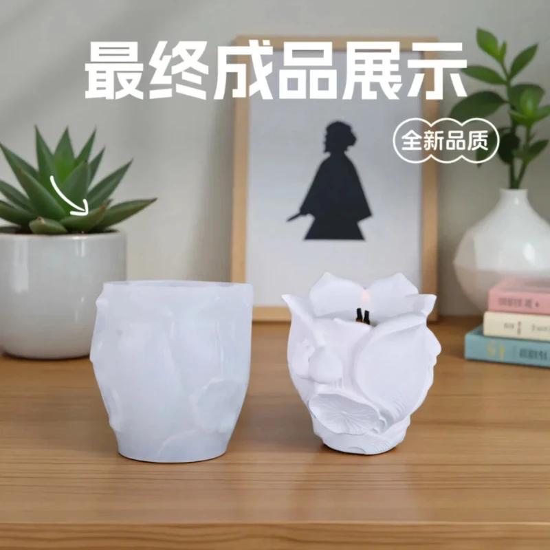 Top Quality DIY Silicone Mold for Epoxy Resin Flower Shape Candle Cup Vase Storage Box Girl Flower Pot Craft Making Tools Home