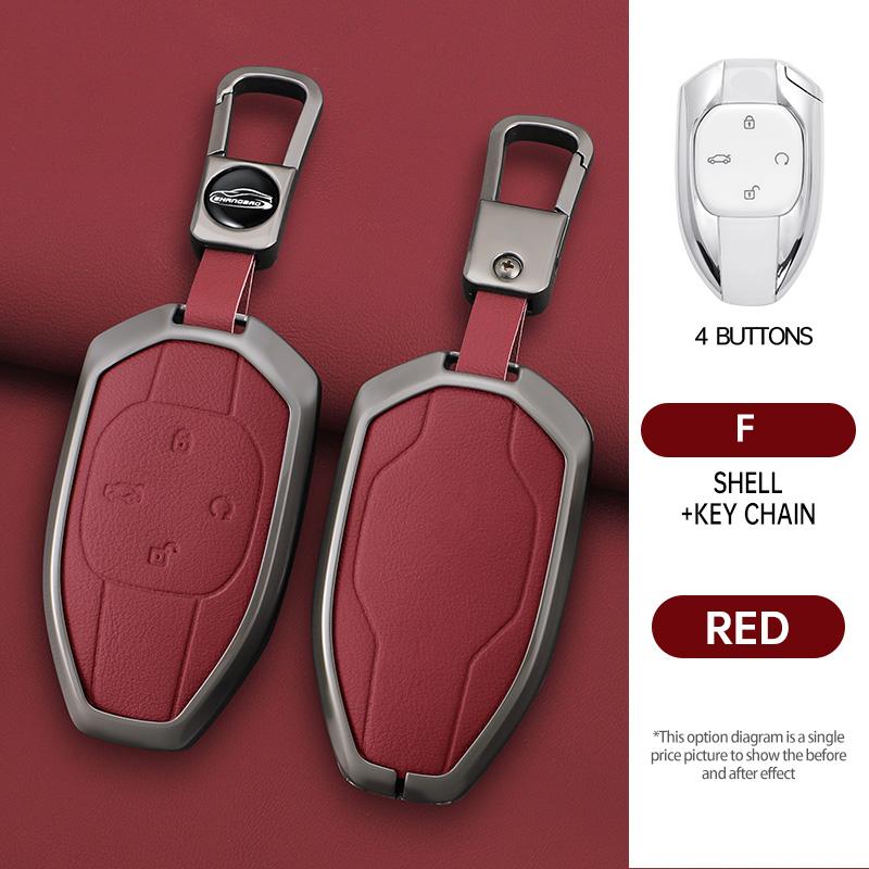 Stylish Leather Car Key Case Cover For Gac Trumpchi Gs4 Gm8 Ga4 Gs5 Gs3 Ga3 Ga6 Sgs7 Legend Gs8 Metal Remote Fob Key Accessories