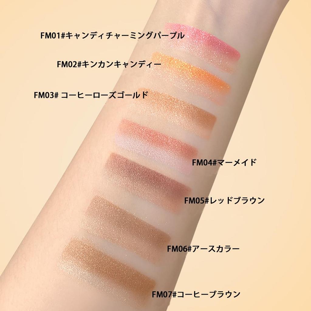 MIRUOKOU Eyeshadow Colorful Quick Contour and Brighten Stick and Eyeshadow Easy Gradient Eyeshadow Coffee Rose Gold Two-Color Stick, Makeup,