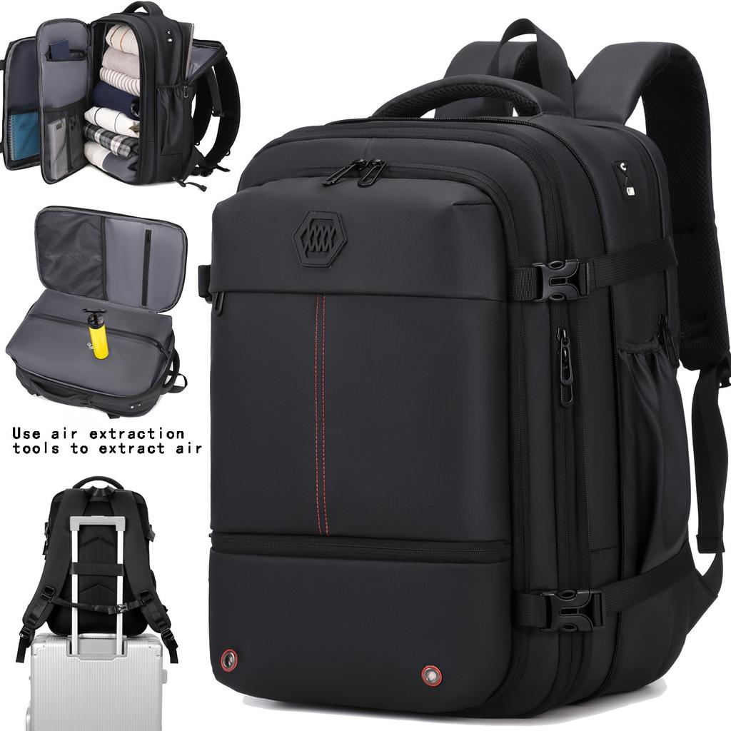 Leather Film Large Capacity Large Backpack Premium Sense Travel Bag Mountaineering Bag School Bag Backpack Oxford Cloth