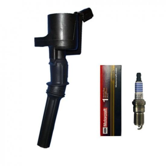 New Ignition Coil (1) + (1) Motorcraft Spark Plug For 1999-2000 Ford F150