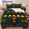 PacMan Tournaments Retro Fun Three-piece Set(1 * Duvet Cover + 2 * Pillowcase, Without Core) Bedding Set Soft and Comfortable