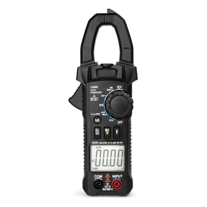 Digital Clamp Meter Auto Ranging TRMS Backlit VFC NCV Meter AC/for DC Voltage AC Current Frequency Resistance Capacitanc
