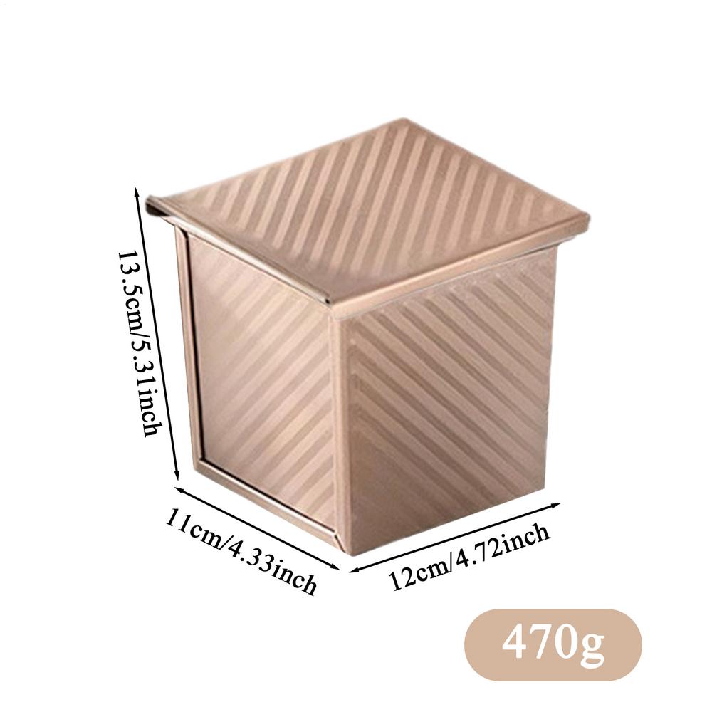 Carbon Steel Corrugated Bread Box With Lid Non-Stick Toast Mold Homemade Baking Mold For Loaf Sandwich Cake Dough