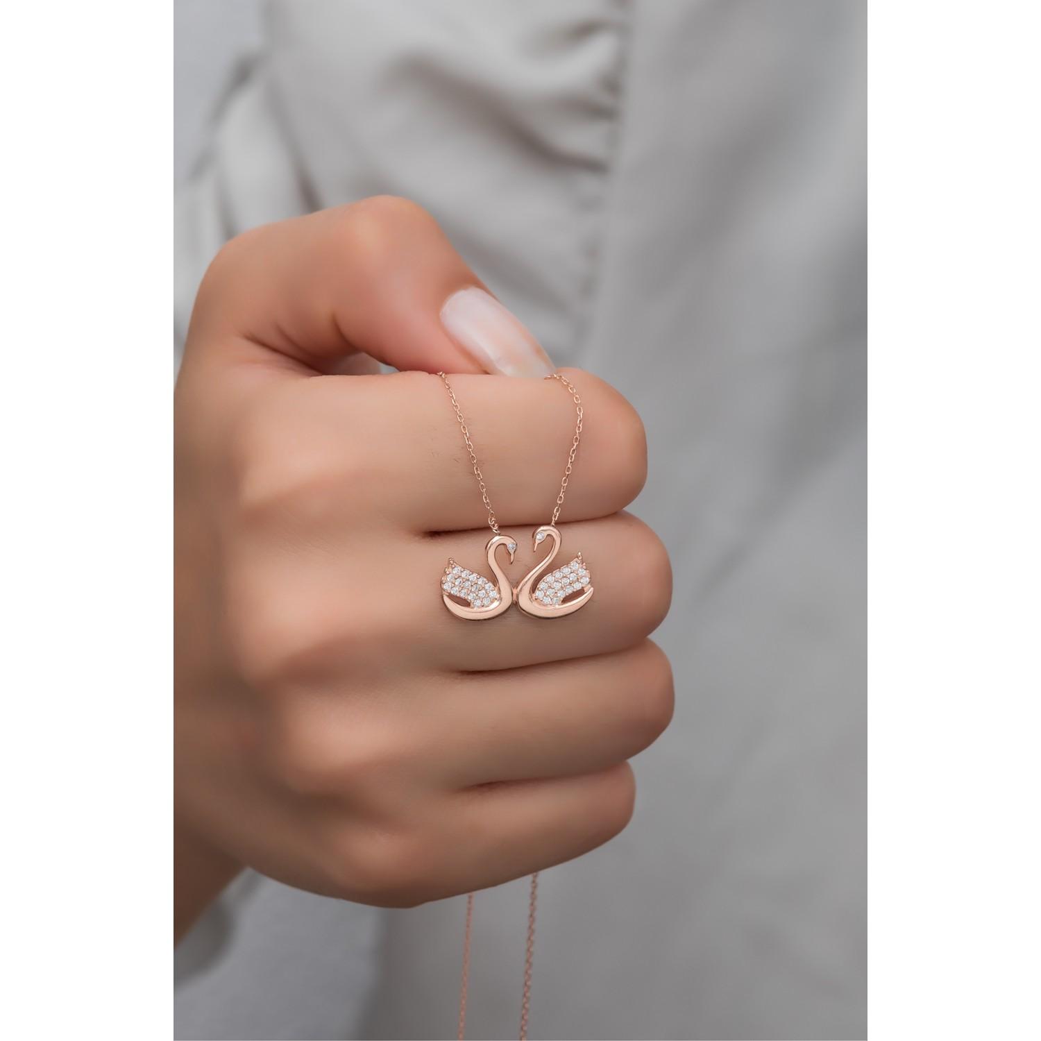 

Ожерелье с лебедем из стерлингового серебра 925 пробы