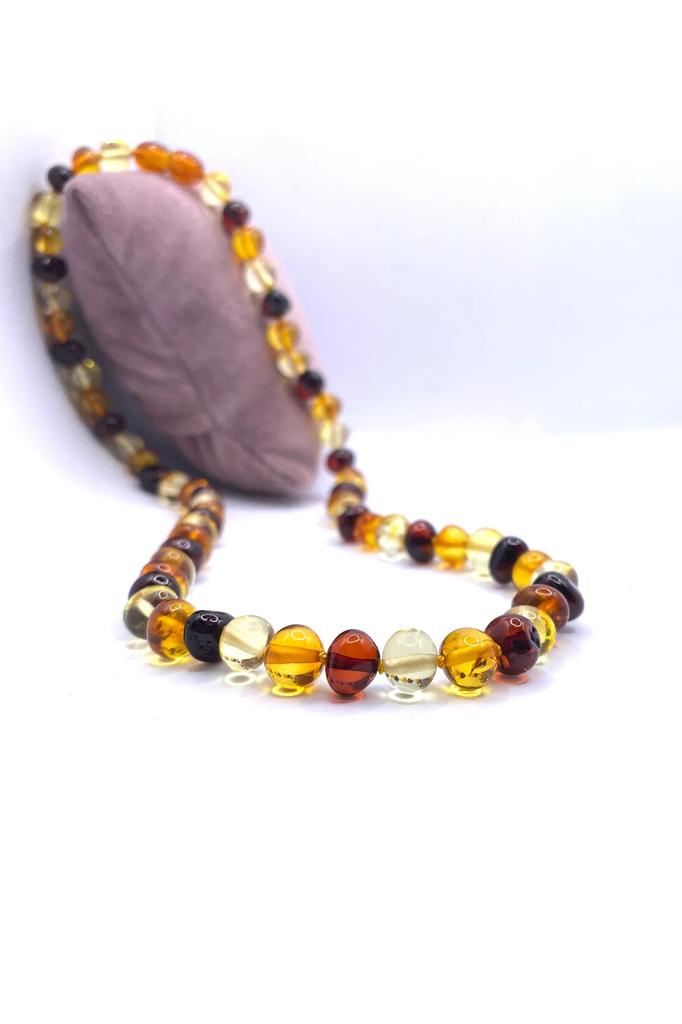 Colier original din piatră naturală certificat chihlimbar Model 4