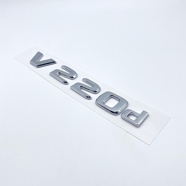 3D-Buchstaben V250d V300d NIGHT EDITION ABS-Emblem für Mercedes Benz V-Klasse W447 Autokotflügelabzeichen Kofferraum Typenschild Logo-Aufkleber