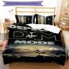 3pcs Depeches Band Mode pattern bedding set duvet cover set includes duvet cover &pillowcases, perfect all season bedroom decoration & gift