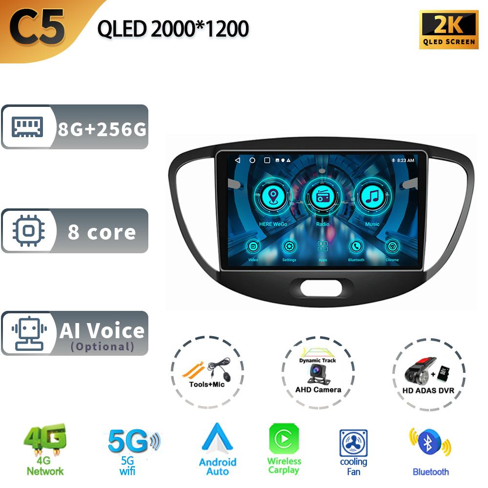 Android 13 For Hyundai I10 Year 2010-2013 Auto Car Radio Multimedia Navigation Car GPS Carplay Radio 2 Din Screen