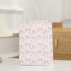 12Pcs Paper Gift Packing Bag Pink Bow Candy Cookie Bags Durable Present Wrap Bag  Celebration