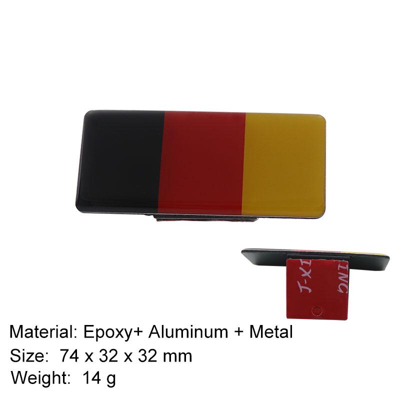 3D Premium Deutsch Germany German Flag Map Logo for car Engine Hood Fender trunk Tail Rear Decal Emblem Badge Sticker